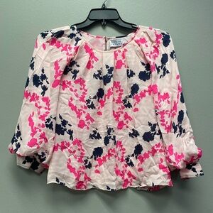 Tanya Taylor 100% Silk Blouse-Pink-Size 6